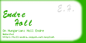 endre holl business card